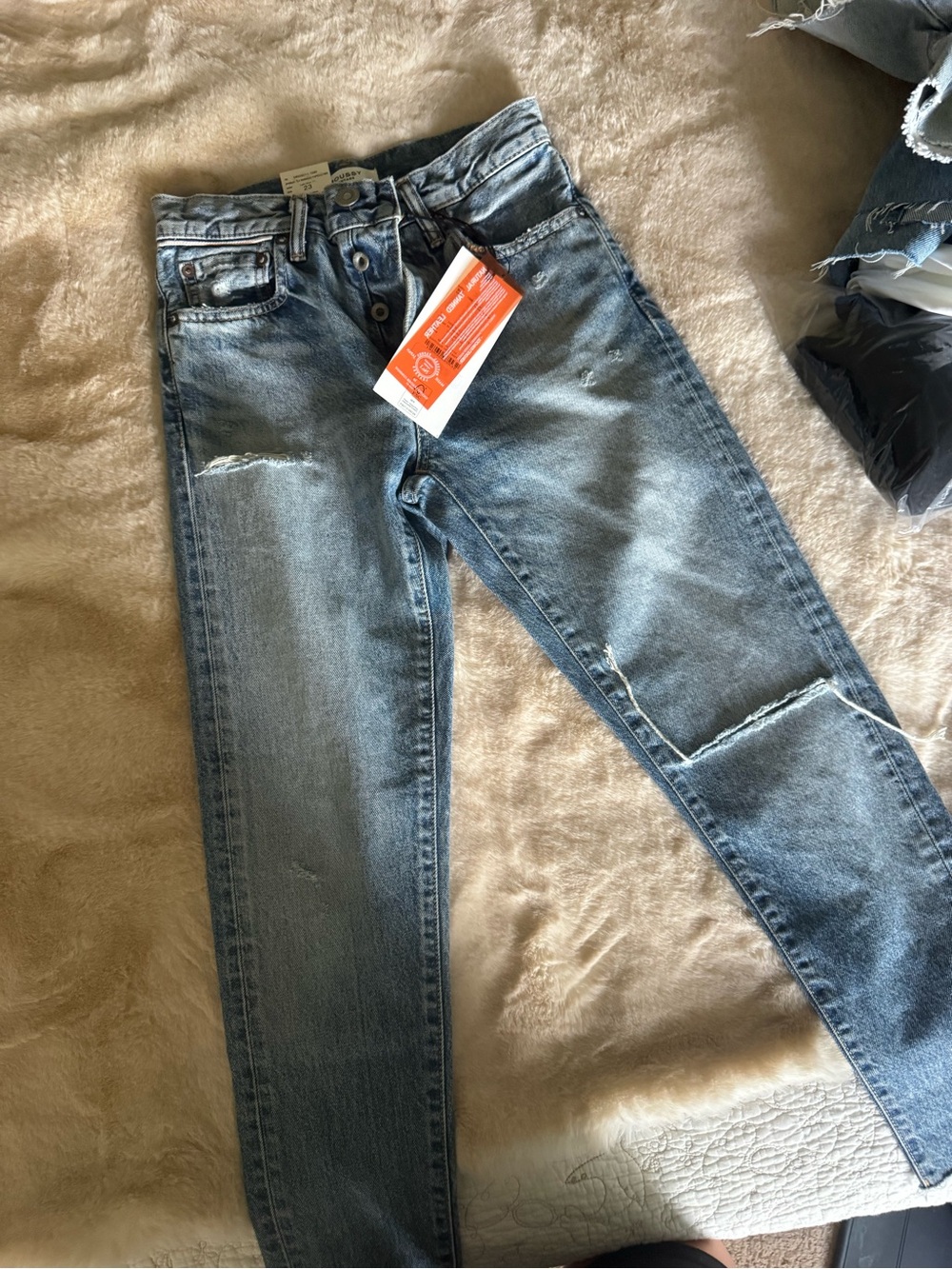 Moussy Vintage Wanakah Tapered Mid Jeans NWT Size 23 Made in Japan
